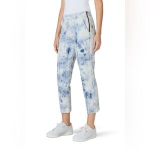 Víctor Alfaro light tie dye wash pull on pants leggings side zip size 0 blue